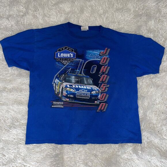 Jimmie Johnson T Shirt Size 2XL NASCAR Chase Authentics #48 Blue - Picture 2 of 5